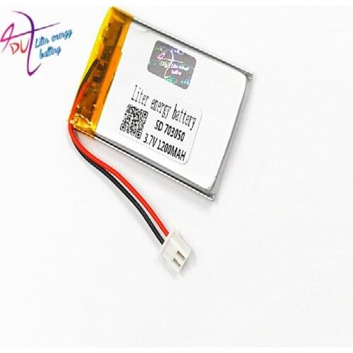 XHR-2P 2.54 703050 3.7V 1200MAH 703048 Lithium Polymer LiPo Rechargeable Battery For Mp3 headphone PAD DVD bluetooth camera