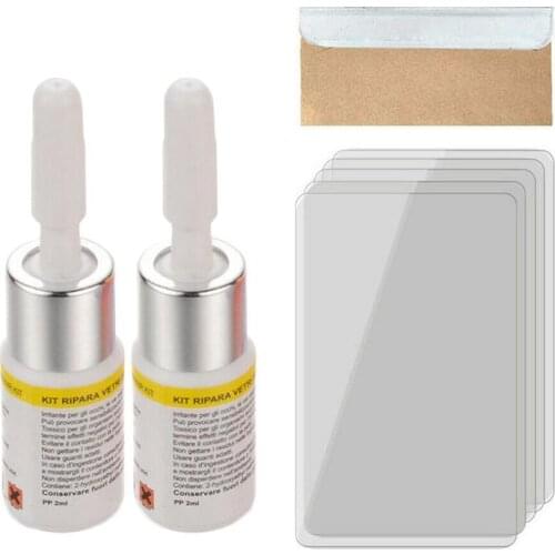 2pcs White Automotive Glass Nano Repair Fluid Car Windshield Chip Crack Tools Glass Repair Fluid Glass Nano Repair Fluid