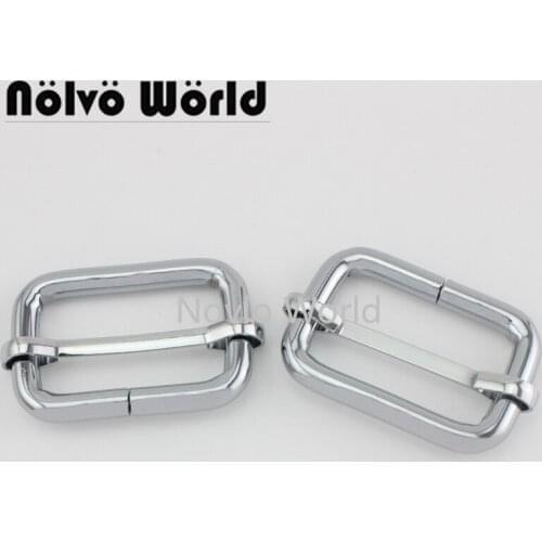 Nolvo World 5-20-100pcs 32*20mm 1-1/4" chrome slider buckle metal turn buckle men backpacks bag belt adjusted buckle