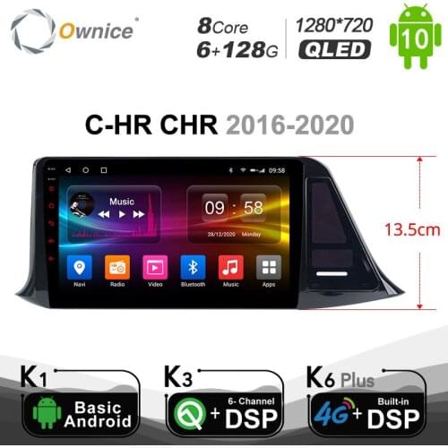 IPS 6G+128G QLED Android 10.0 Car dvd for Toyota C-HR CHR 2016 - 2017 Car Radio Audio GPS Player Stereo Multimedia 4G LTE SPDIF