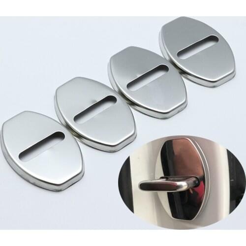 For Audi A8 2012-2019 S8 2015-2019 Car Styling excellent Stainless Steel Door Lock Buckle Protective Cover Auto Case