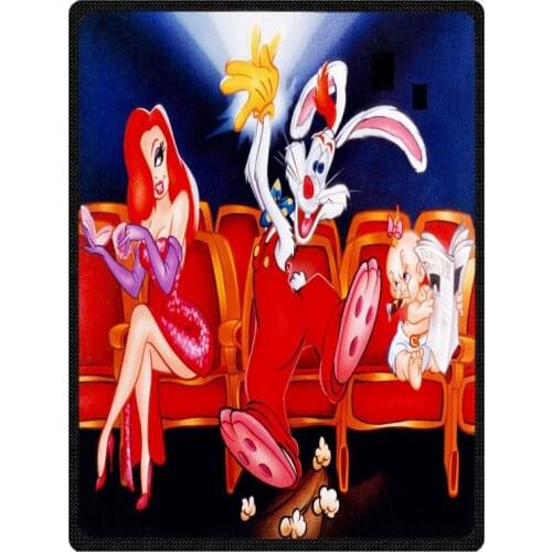 Custom Photo Blanket Flannel Fleece Fabric Blanket Who Framed Roger Rabbit Sofa Bed Throw Blanket Kid Adult Warm Blanket