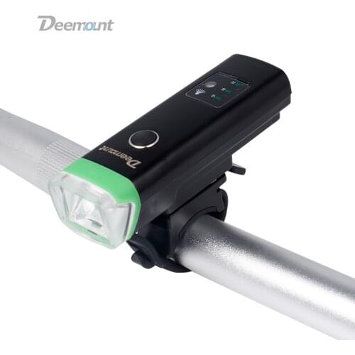 Deemount Bike Front Light Induction Bicycle Bright Light USB Charging Flashlight Cycling Waterproof Torch Bike Headlight