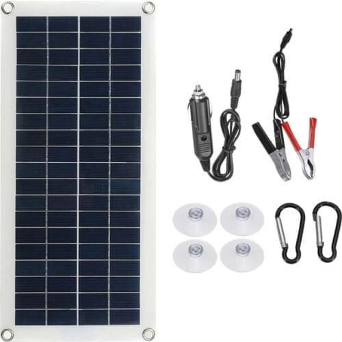 Solar Panel 10W Single Crystal Dual USB Port Flexible Solar Mobile Power Outdoor Camping Solar Battery Charger
