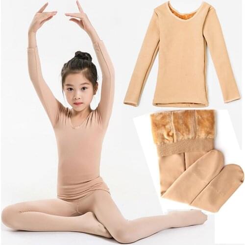 Kids Thermal Underwear Set Winter Fleece Thick Leggings Dance Costume Girls Long Johns Children Underwear 10 12 Y Kids Clothes