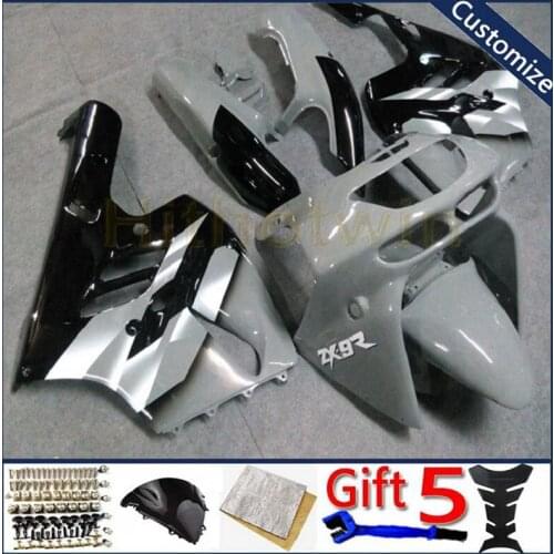 Bodywork kit motorcycle fairings For ZX9R 1994 1995 1996 1997 ZX-9R ABS plastic panels kit Body Kit gray