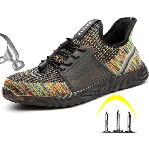 Mens Outdoor Steel Toe Cap Protective Work & Safety Shoes Men Puncture Proof Anti Slip Safety Shoes Boots