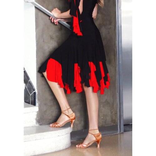 2017 New Latin Dance Skirts For Women Dance Wear Latin Dancing Dresses Dancewear Cha Cha Vestido De Baile Latino