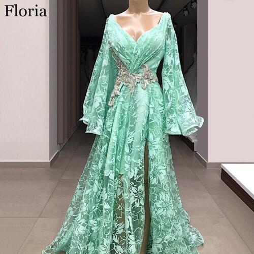 New Fashion Mint Green Prom Dress Special Summer Beach Women Dance Party Dress Middle East Evening Gowns Cocktail Vestidos