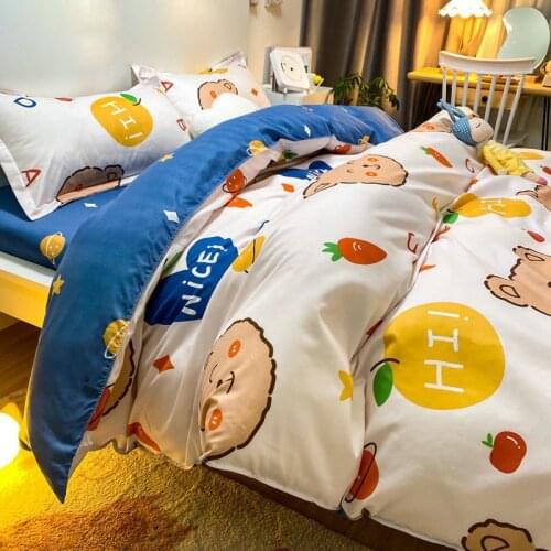 Anime Linen Bed Adornment 2 Person...set of Sheets Bed 150 Nordic Bed Covers...Luxury Home Furnishings Married Bedding