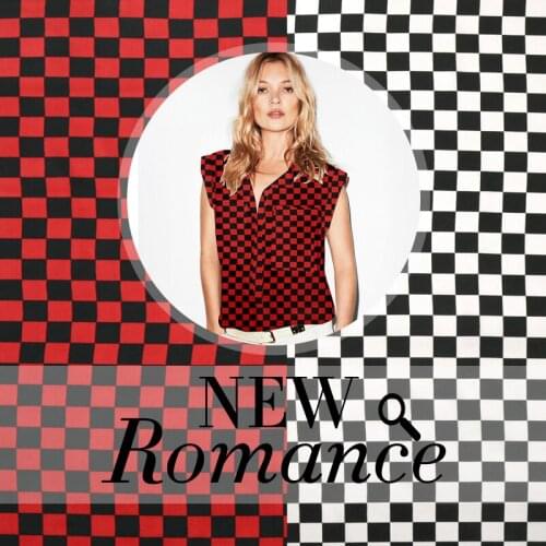 Checkered patterns printed Silk dupion fabrics H1BS22