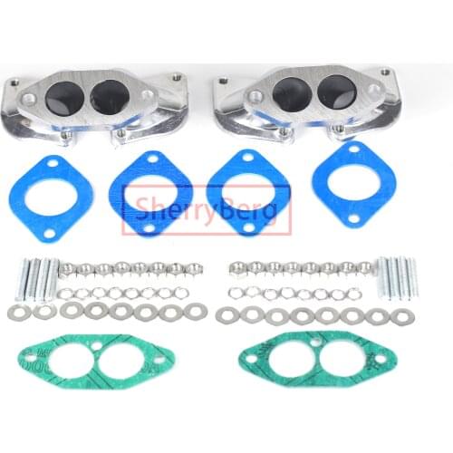 SherryBerg Manifold Kit for VW TYPE 3 WEBER IDF DELLORTO DRLA EMPI HPMX SHORT ALUMINUM INTAKE MANIFOLD for 40 44 45 48MM Carb