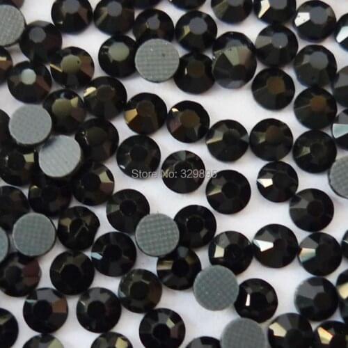 AAAA SS6-SS40 Jet Black DMC HotFix Rhinestones Flatback Glass Iron-on Stone For garment shoes bags scarf nail jeans Decorations
