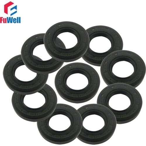 10pcs TC Type Skeleton Oil Seal Gasket 10x16x4/10x20x5/10x22x6/10x25x7/10x26x7/10x28x7mm NBR Black Rubber Radial Shaft Seals