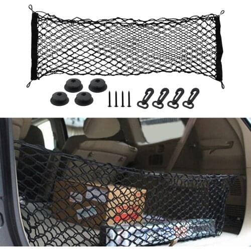 Vertical Rear Trunk Mesh Stretchable Cargo Organizer Net Pocket for Pickup Trucks, Car, SUV