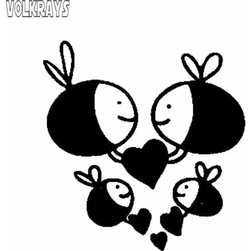 Volkrays Fashion Creative Car Sticker Bee Full In Love Wasp Vinyl Decor Decal Sunscreen Cover Scratch Auto Stickers,15cm*16cm