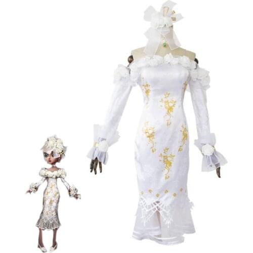 Game Identity V Perfumer Vera Nair Cosplay Costume No More Tonight Wedding Party Dress Women Anime Comic Full Set