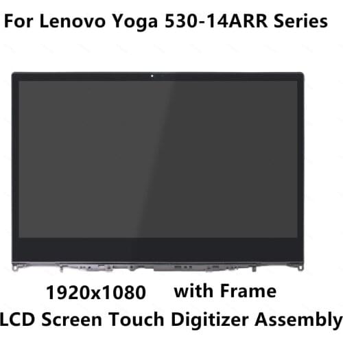 14'' IPS LCD Panel Display Screen Touch Glass Digitizer Assembly Replacement with Bezel For Lenovo Yoga 530-14ARR 530 14 Series