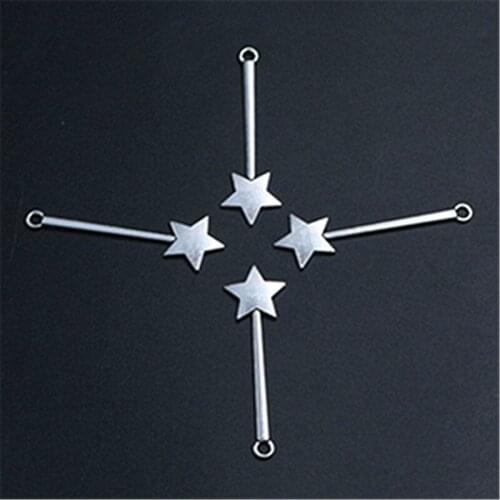 10pcs Antique Silver Color Little Magic Fairy Magic Cane Charm Pop Earrings Bracelet DIY Metal Jewelry Alloy Pendants A1282