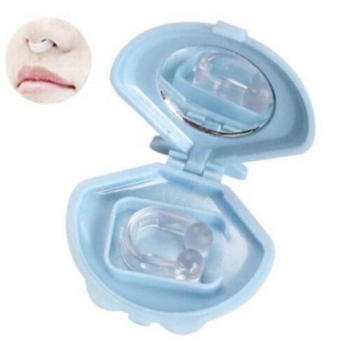 2pcs/lot Selling Anti Snoring Silicone Nose Clip Magnetic Stop Snoring Nose Clips Anti-Snoring Apnea Sleeping Aid Device
