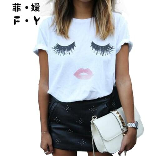 2017 T Shirt Women Casual Regular Character Fashion New Style Sexy T-Shirts Camiseta Feminina Tee Shirt Femme Plus Size S-3XL