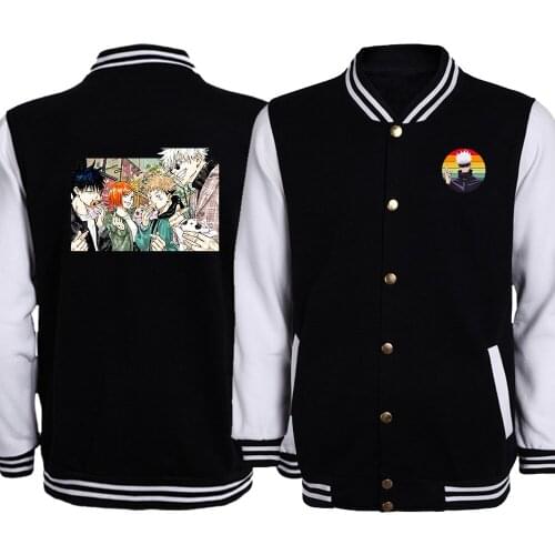 2020 Autumn Baseball Jacket Japan Anime Jujutsu Kaisen Cartoon Fashion Casual Men Jackets Harajuku Street Mens Clothing Coats