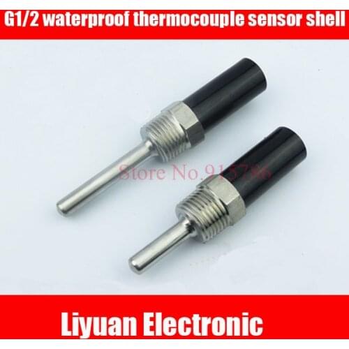 3pcs G1/2 waterproof thermocouple sensor shell /7mm Air conditioning probe temperature sensor for K, E, PT100, CU50, NTC sensor