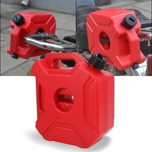 5L Litre Mount Motorcycle Spare Fuel Tank Jerry Cans Plastic Car Petrol Tanks Jerrycan Oil Container Backup Oil Can