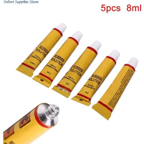 5pcs 8 ML Cement Rubber Inner Tube Repair Puncture Cold Patch Solution kit Adhesive Glue Bike Glue Bicycle Repair Tool