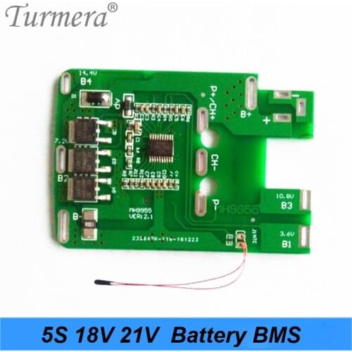 5S 18v 21v 20A 18650 Li-ion Lithium Battery BMS for Screwdriver Shura Charger Protection Board fit Turmera AU08