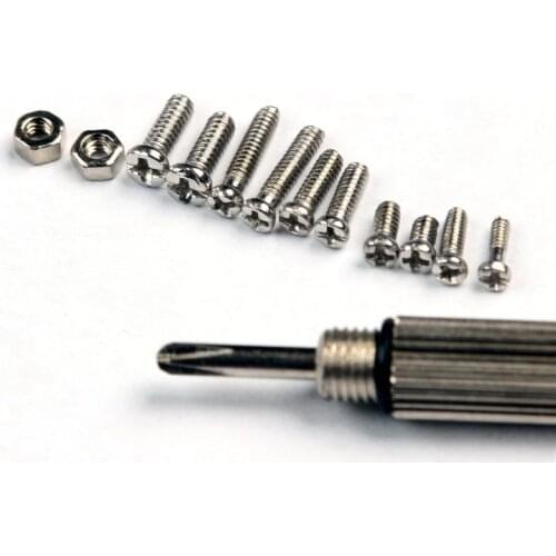 600Pcs/Set Small Stainless Steel Screws 12 Kinds of Electronics Nuts Assortment + 1pc Screwdriver for watches/glasses/electronic