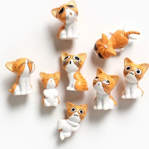 8 pcs/1set Cute cat series Strong neodymium Fridge magnets refrigerator Home decoration Magnet office photo message white board