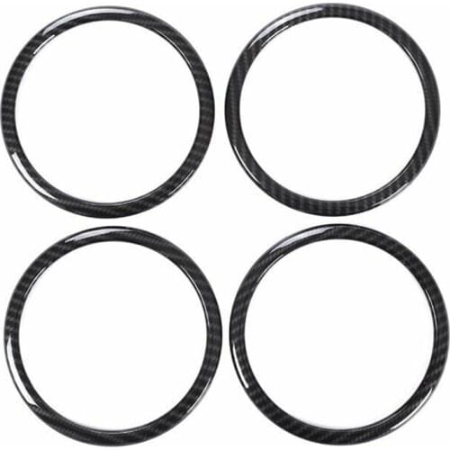 Car Styling Car Door Speaker Ring Cover Trim for -BMW 3 4 Series GT 2013-2019 Carbon Fiber