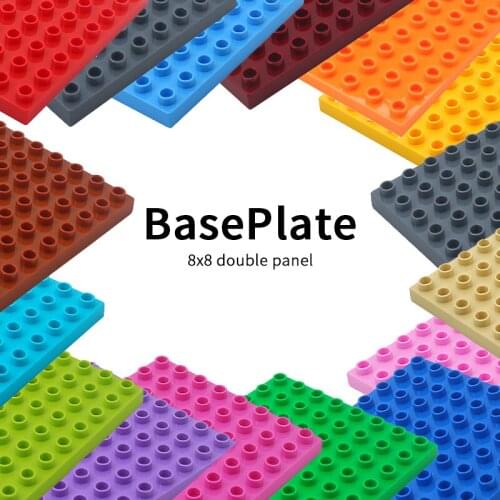 Big Size Building Blocks 8*8 Dots Base Plates Compatible DIY City Dimensions Baseplates Toys For Children