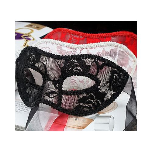 Halloween Venetian Masquerade Masks Black Red White Women Sexy Lace Eye Mask Party Masks For Masquerade Exotic Accessories