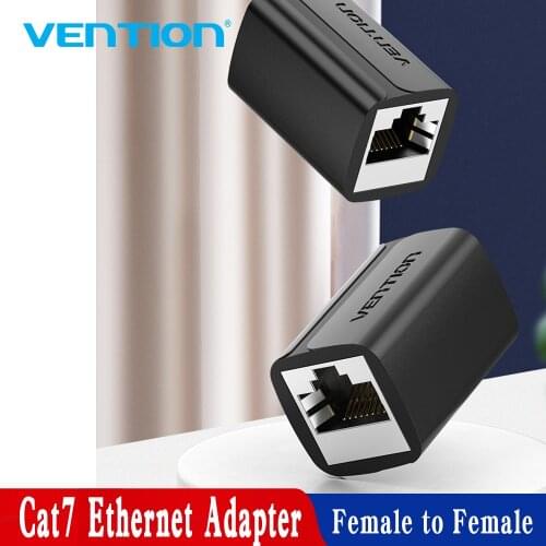 Vention Cat7/6 RJ45 Connector Ethernet Adapter 8P8C RJ45 Lan Cable Extension Connector for Internet Connection Female to Female