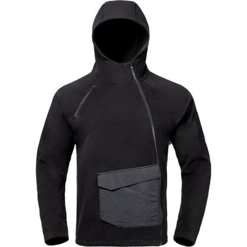 HAN WILD New Tactical Outdoor Fleece Jacket Hiking Jacket Autumn Spring Windproof Thick Warm Jacket Soft Camping Hoodie Coat