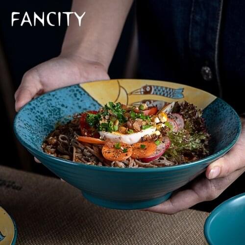 FANCITY Underglaze rice bowls, household ceramic rice bowls, noodle bowls, rice bowls, soup bowls