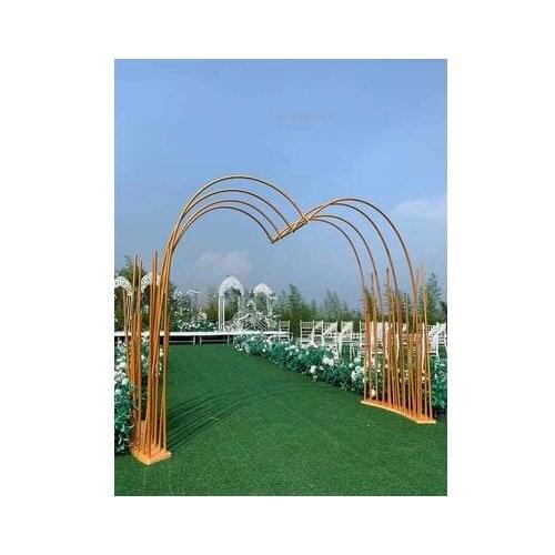 New wedding props love arch outdoor wedding flower frame arch stage layout welcome area decoration Beautiful Chen