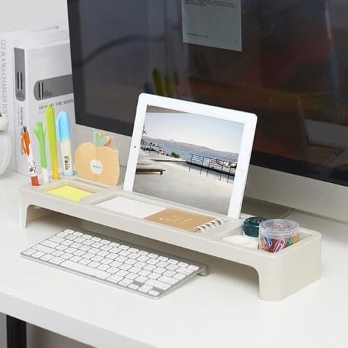 New Stationary Organizer Plastic Desktop Table Storage Shelves Office Storage Organizer Computer Rack Keyboard Shelf for Phone