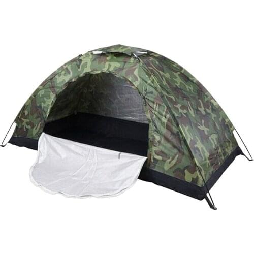 Outdoor Camping Tent Portable 1Person Waterproof Folding Dome Tent Camouflage for Camping Hiking