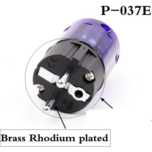 Hifi 2pcs Brass P-037E EU Power plug connector for Diy Audio power cable