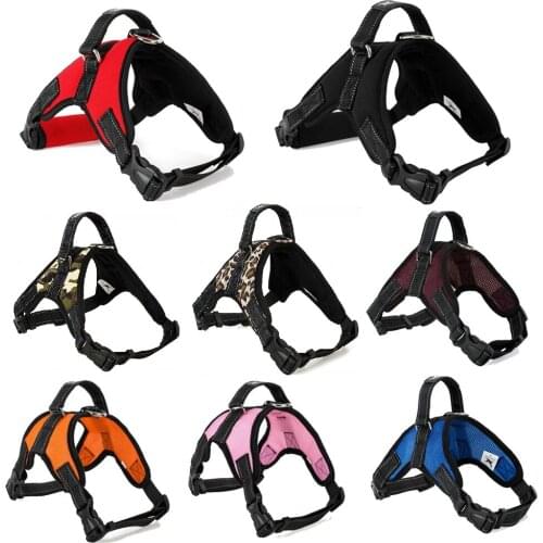 Adjustable Reflective Pet Puppy Large Dog Harness for Small Medium Large Dogs Animals Pet Walking Hand Strap Dog Supplies