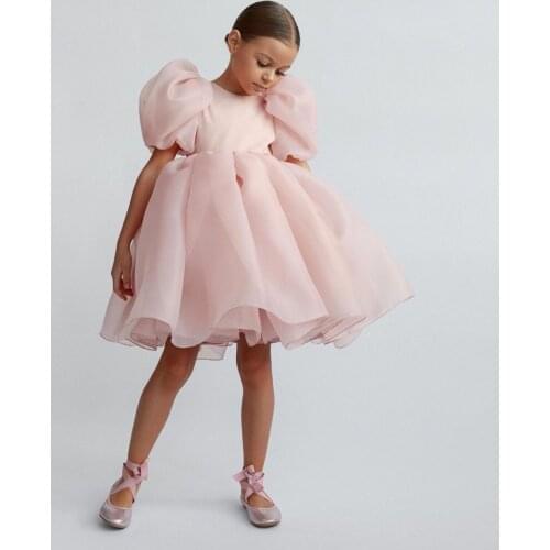 Little Girl Wedding Dress Ball Gown White Princess Wedding Girl Dress Elegant Spanish Baby Girl Birthday Dress Angel Frocks