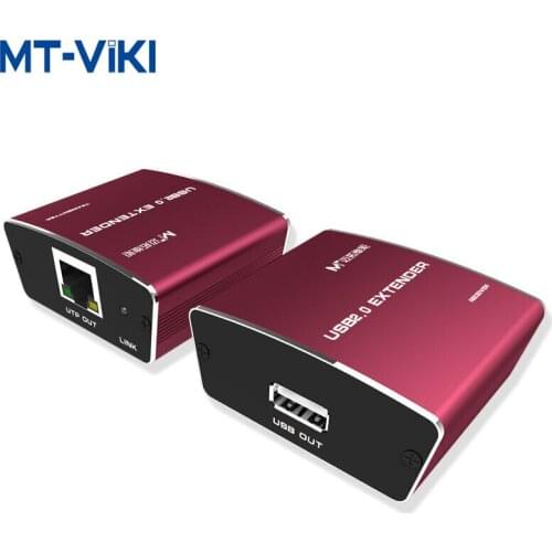 MT-VIKI High Quality USB2.0 Extender 100M USB To CAT5e/CAT6 RJ45 LAN Utp Cable Extension USB2.0 Repeater with Power MT-450FT