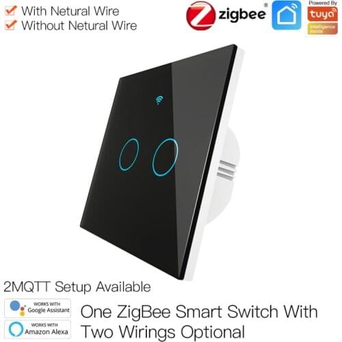 Tuya WiFi Smart Light Switch With/Without Neutral Wire Single Fire Zero Fire Smart Life App Control Works With Alexa Google Home