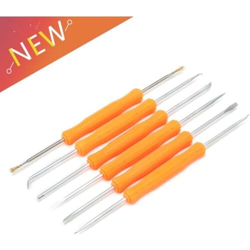 6pcs Desoldering Aid Tool Kit Help Solder Auxiliary Tools Welding Work Electronic Heat Assist for Grinding PCB Cleaning Repair