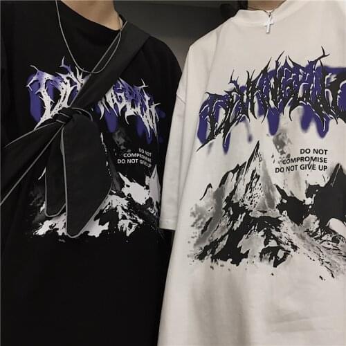 Gothic Aesthetic print long sleeve female t shirt autumn high street casual simple harajuku top women y2k was thin aesthetic tee