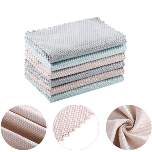 10pcs Microfiber Glass Cleaning Towel Mirror Cleaning Cloth Kitchen Cleaning Towel Wipe Wine Glass Cloth Car Window Clean Tools