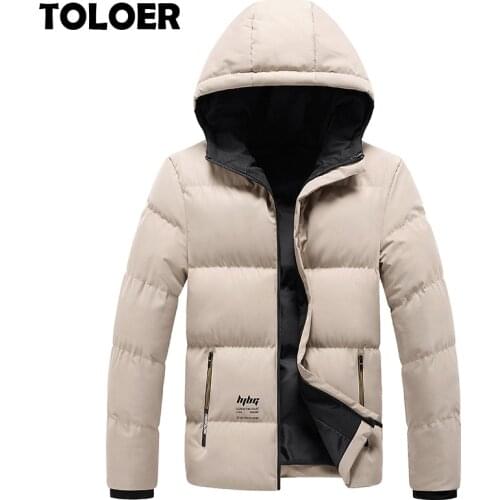 2021 Fashion Men Winter Jacket Coat Hooded Warm Mens New Coat Parkas Casual Slim Fit Student Male Overcoat Jacket drop shipping